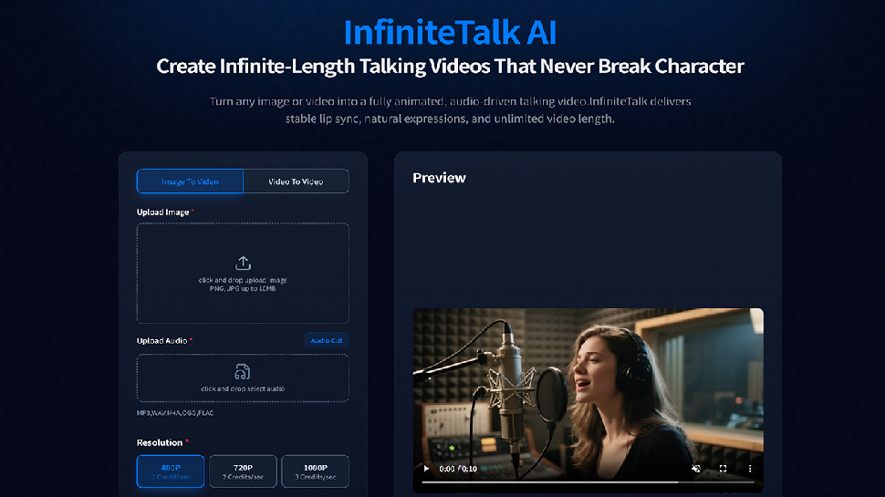 InfiniteTalk AI Talking screenshot