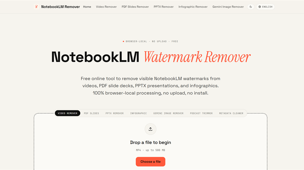 NotebookLM Remover screenshot