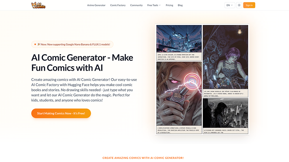 AI Comic Generator screenshot