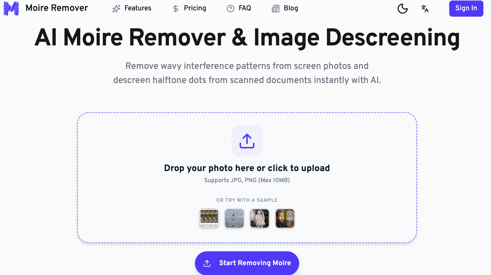 Moire Removal screenshot