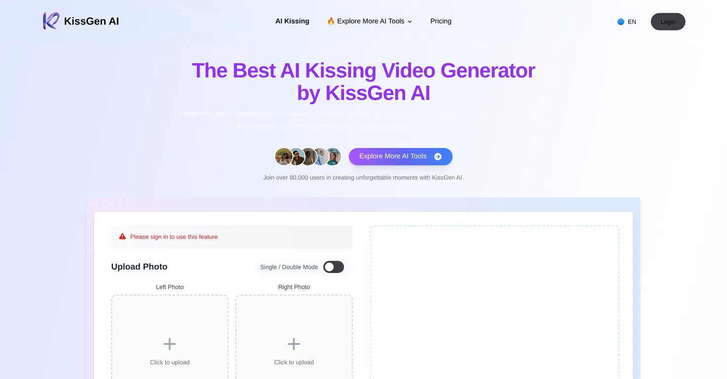 KissGen AI screenshot