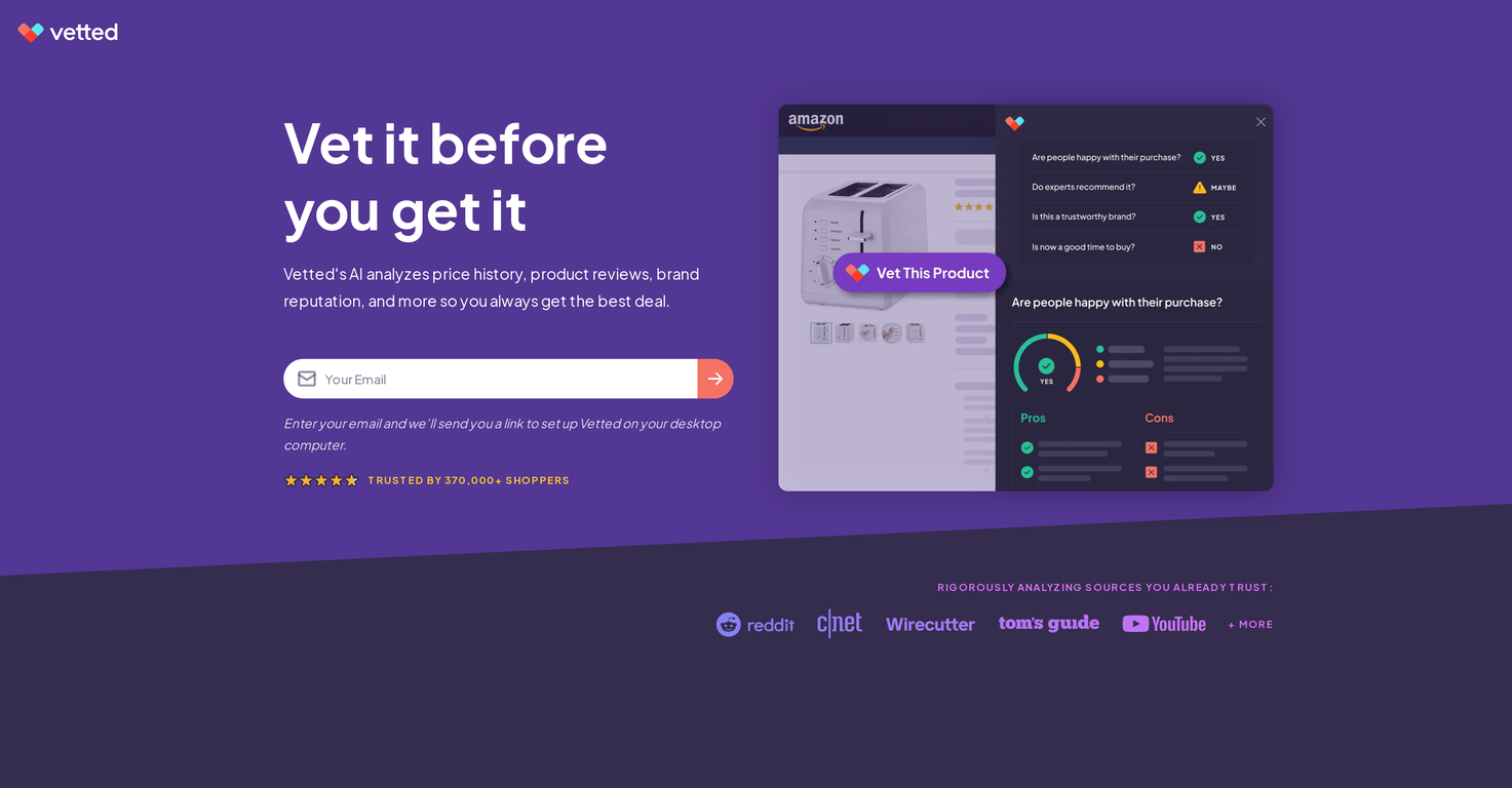 VettedAI screenshot