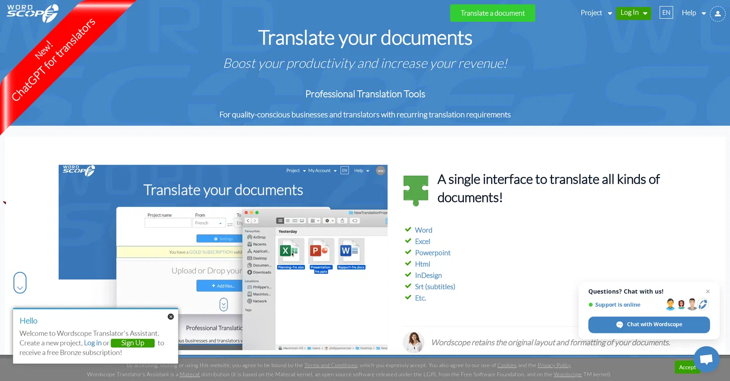 ChatGPT for Translators screenshot