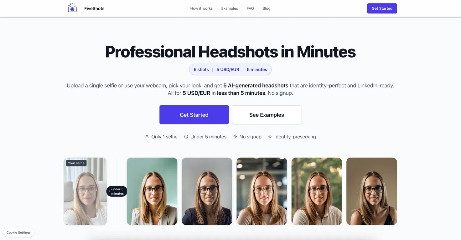 FiveShots.app screenshot