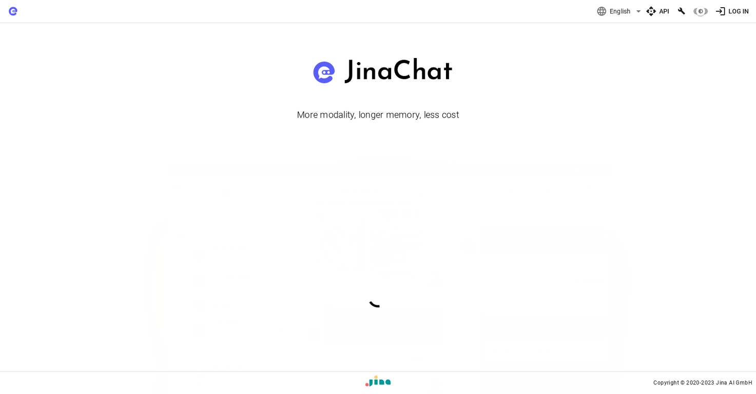 JinaChat screenshot