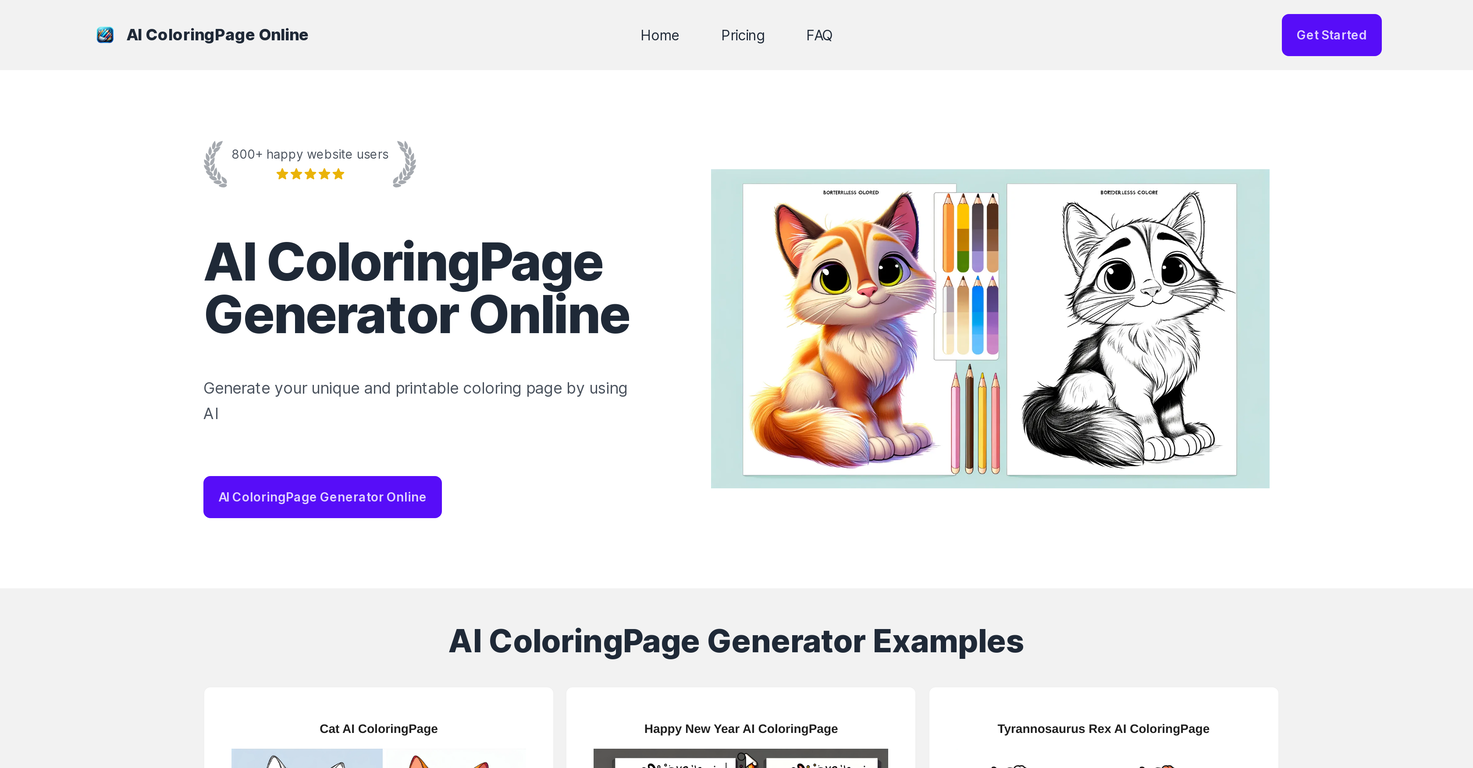 AI ColoringPage Online screenshot