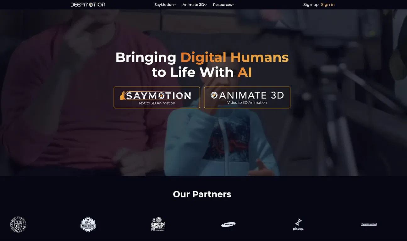 Deepmotion screenshot