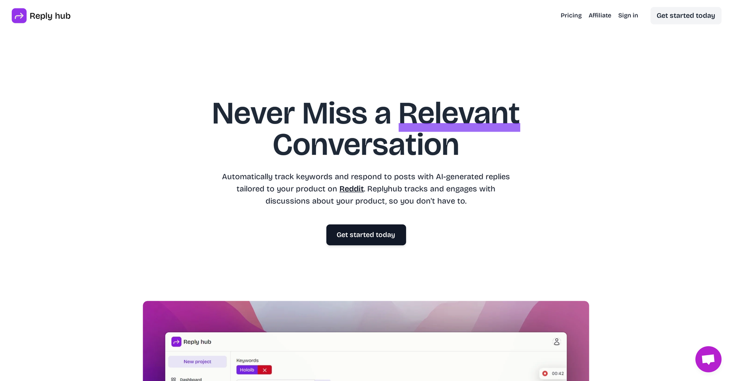 Reply Hub screenshot