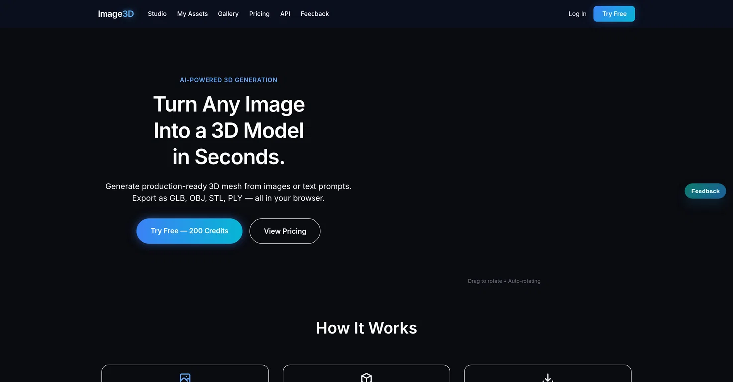 Image3D.io screenshot