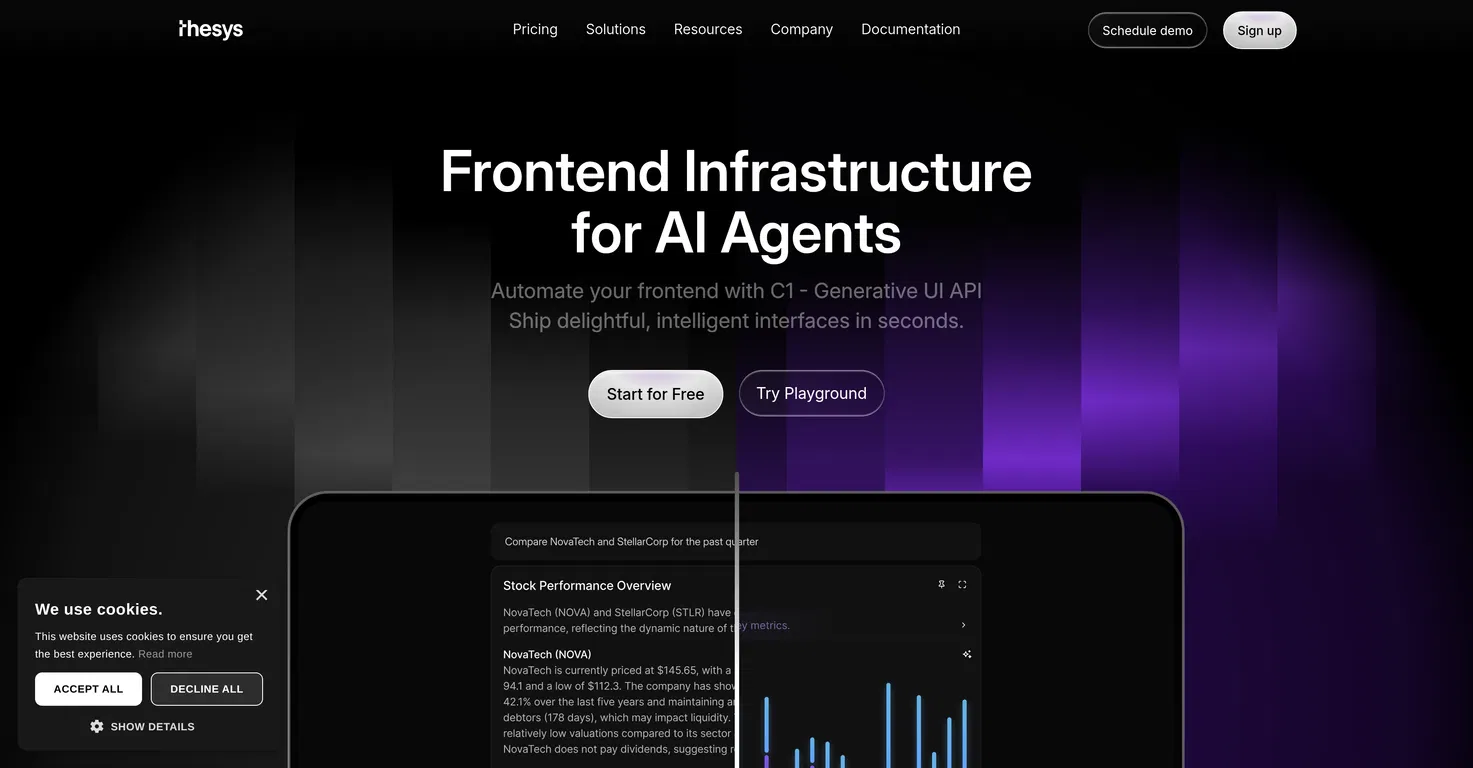 Thesys screenshot