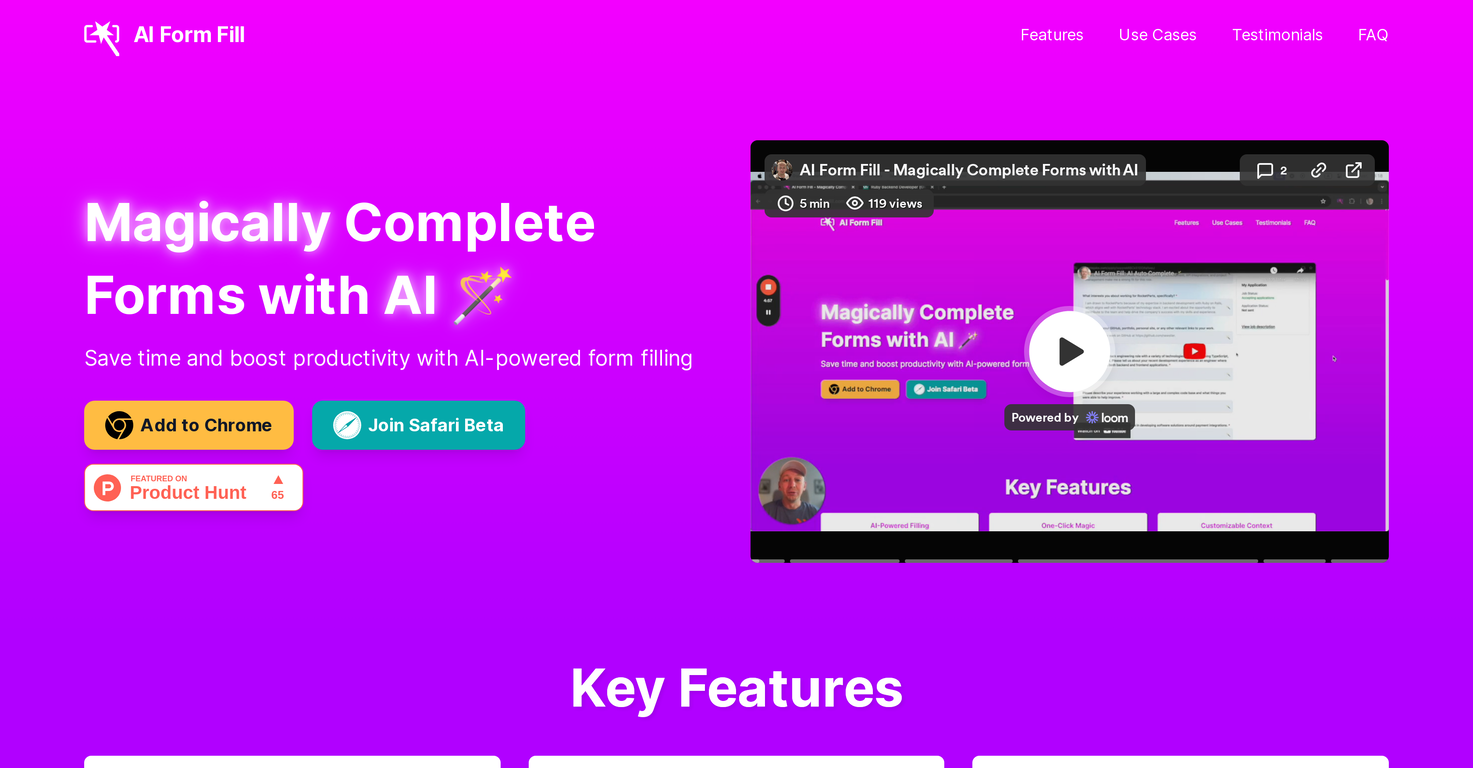 AI Form Fill screenshot