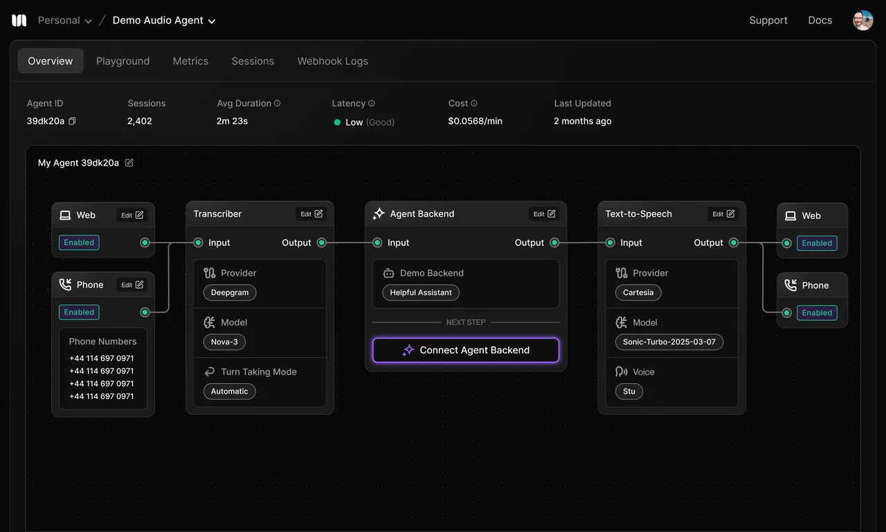 Layercode screenshot