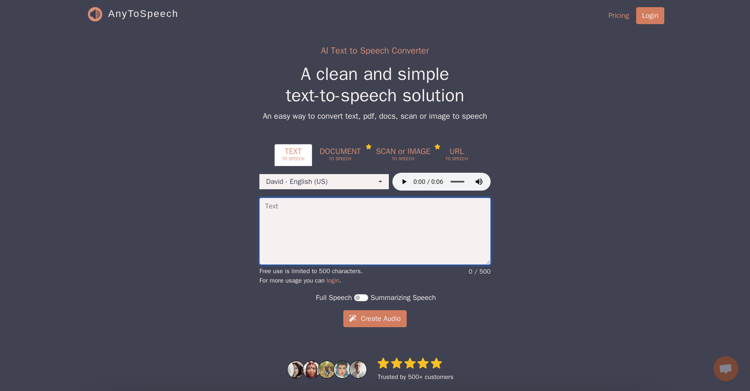 AnyToSpeech screenshot