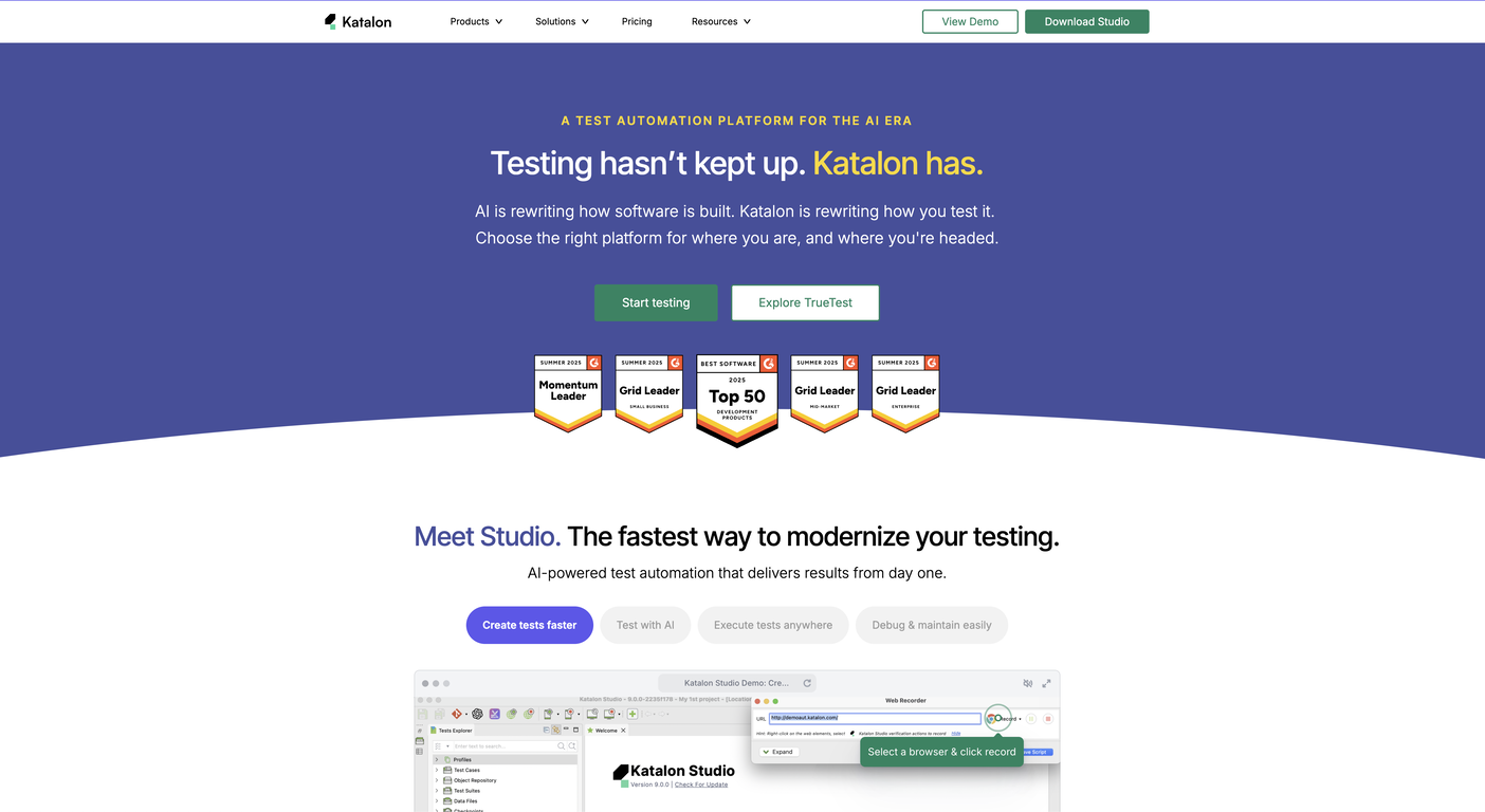 Katalon screenshot