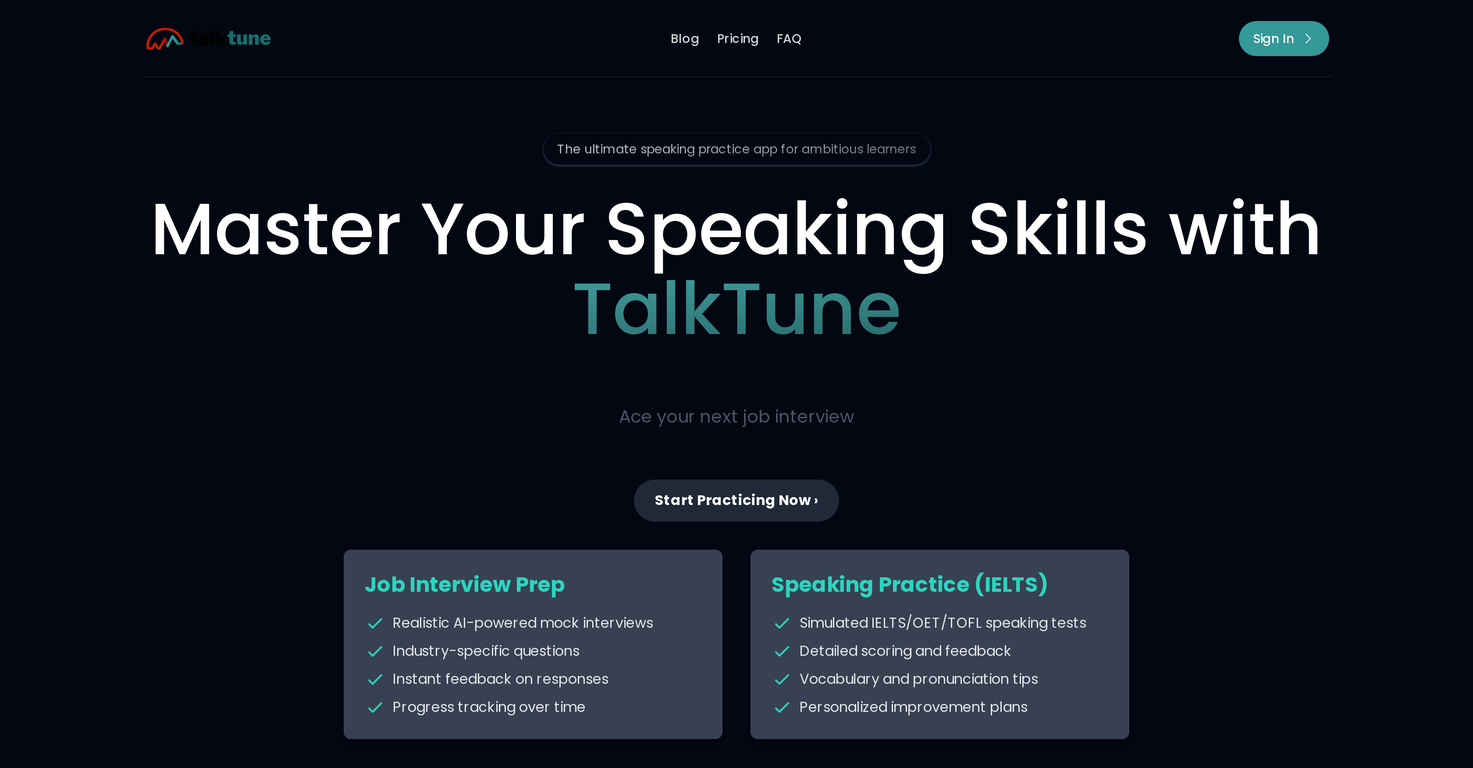 TalkTune screenshot