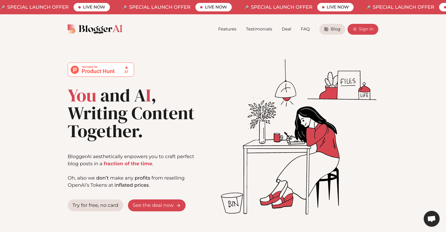 BloggerAI screenshot