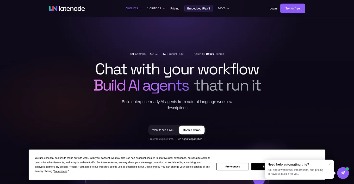 AI Agent Builder by Latenode screenshot