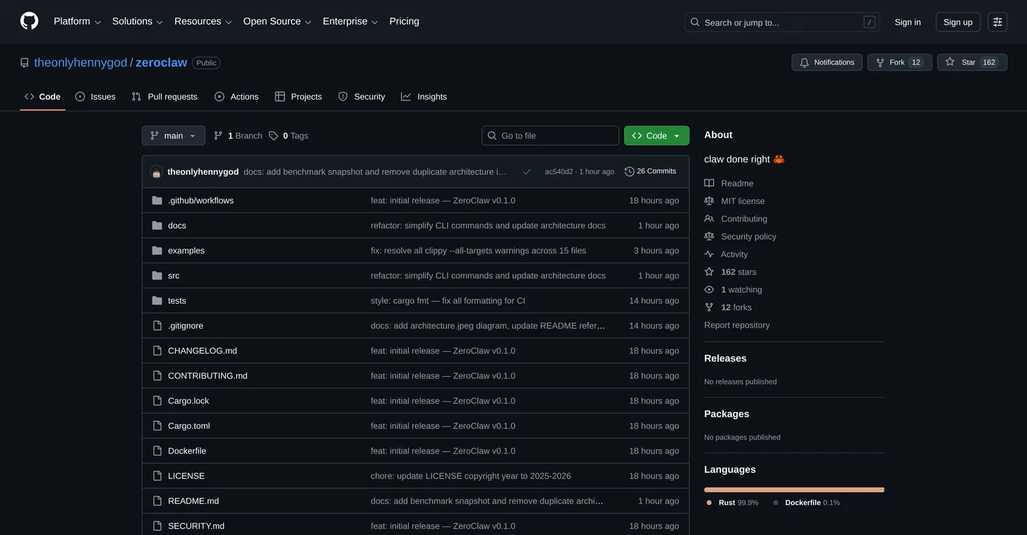 ZeroClaw screenshot
