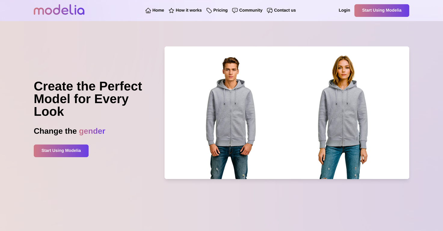 Modelia screenshot