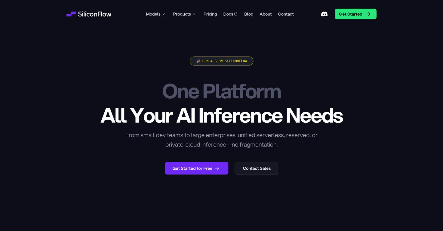 SiliconFlow screenshot