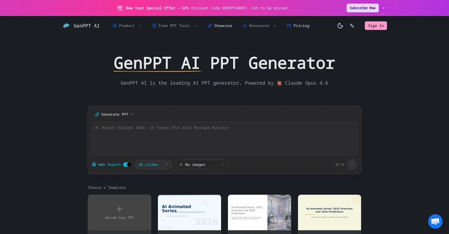 GenPPT AI screenshot