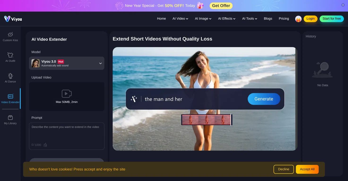 Viyou AI Video Extender screenshot