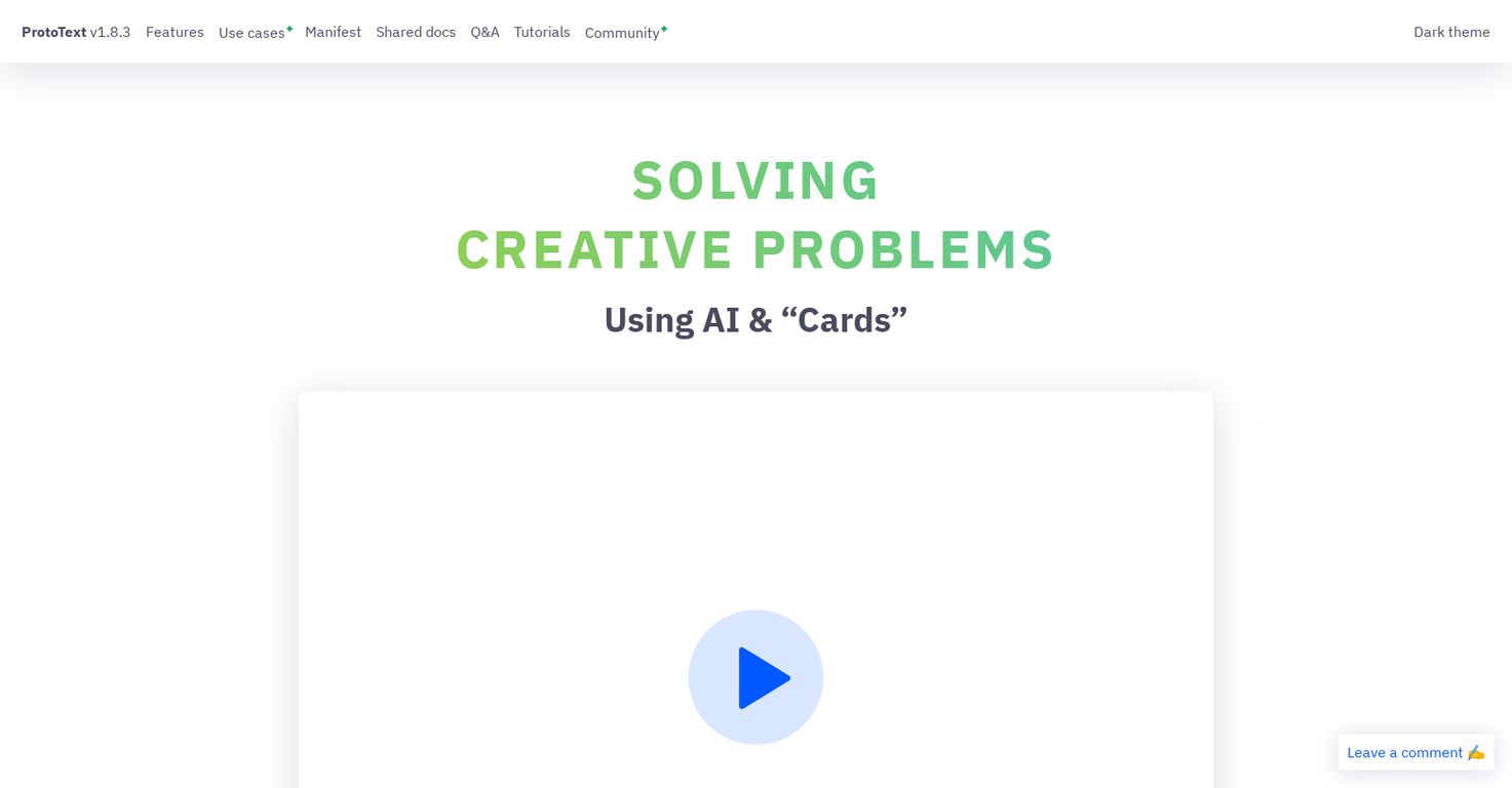Prototext screenshot