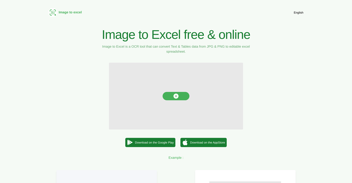 Image to Excel screenshot