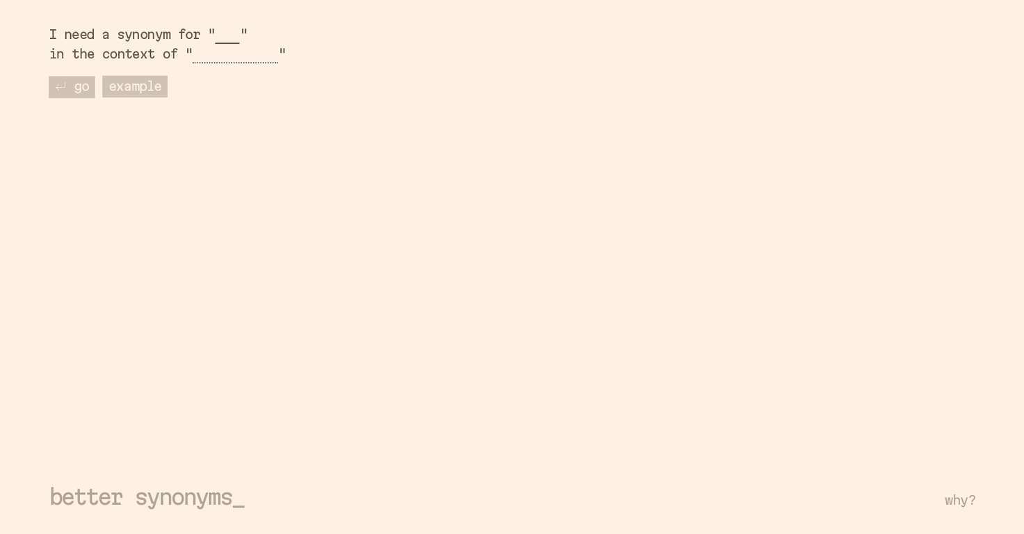 Better Synonyms screenshot