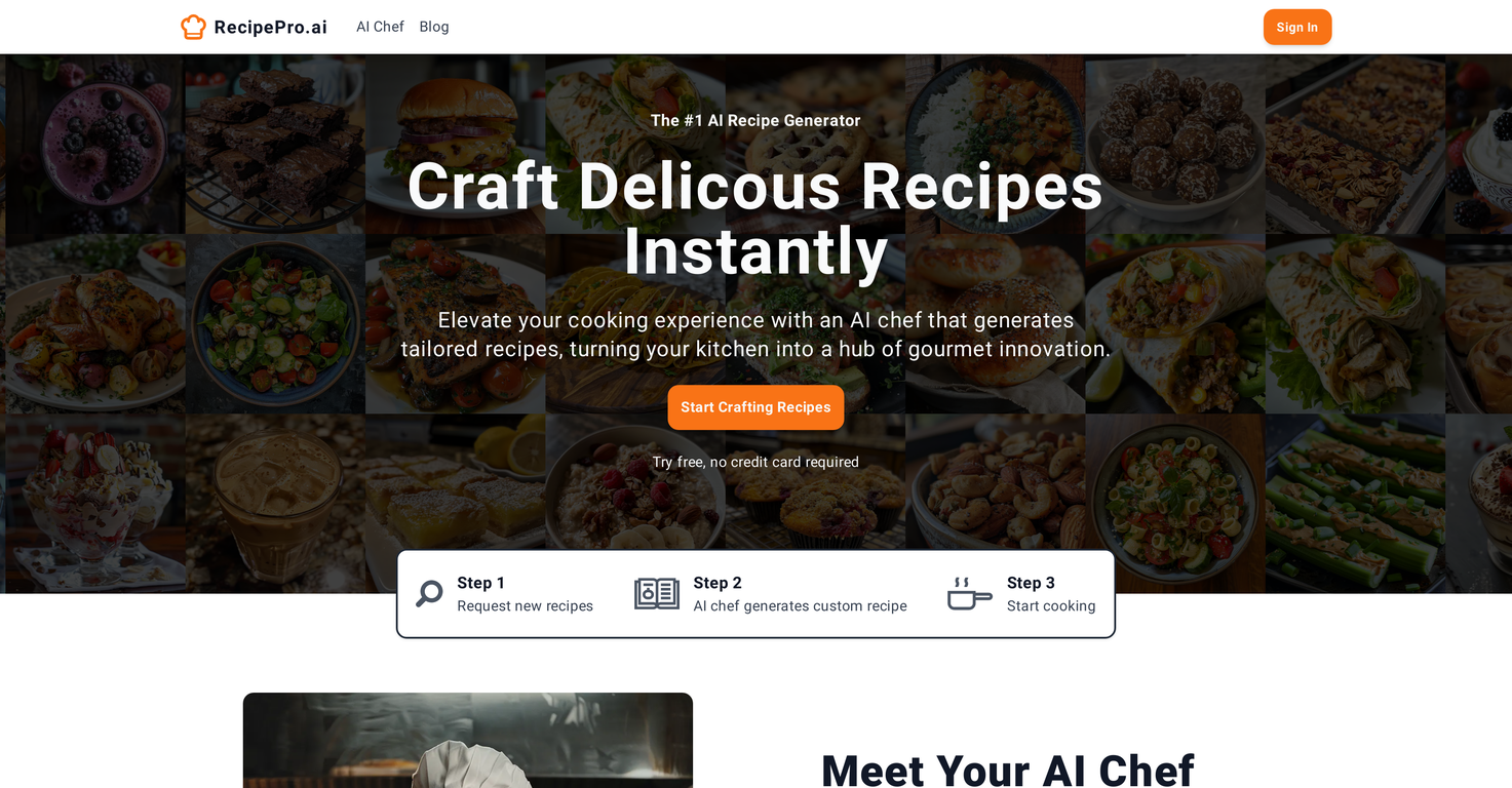 AI Recipe Generator screenshot