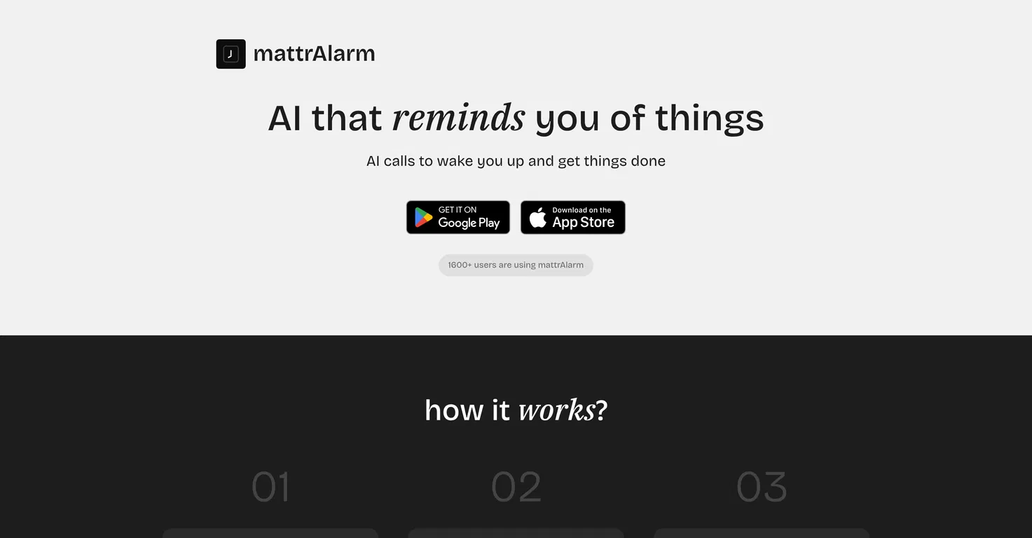 mattrAlarm screenshot