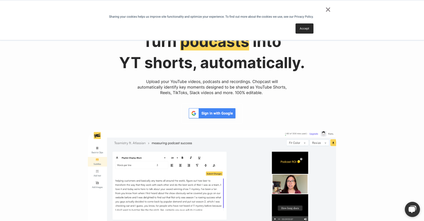 Chopcast screenshot