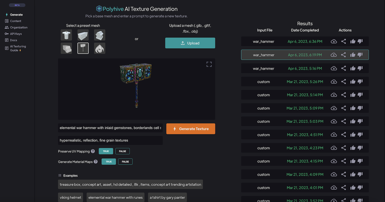 Polyhive screenshot