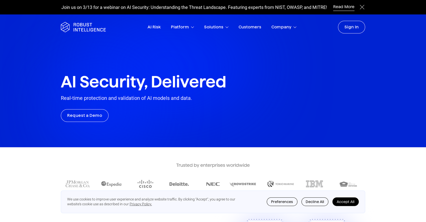 Robust Intelligence screenshot