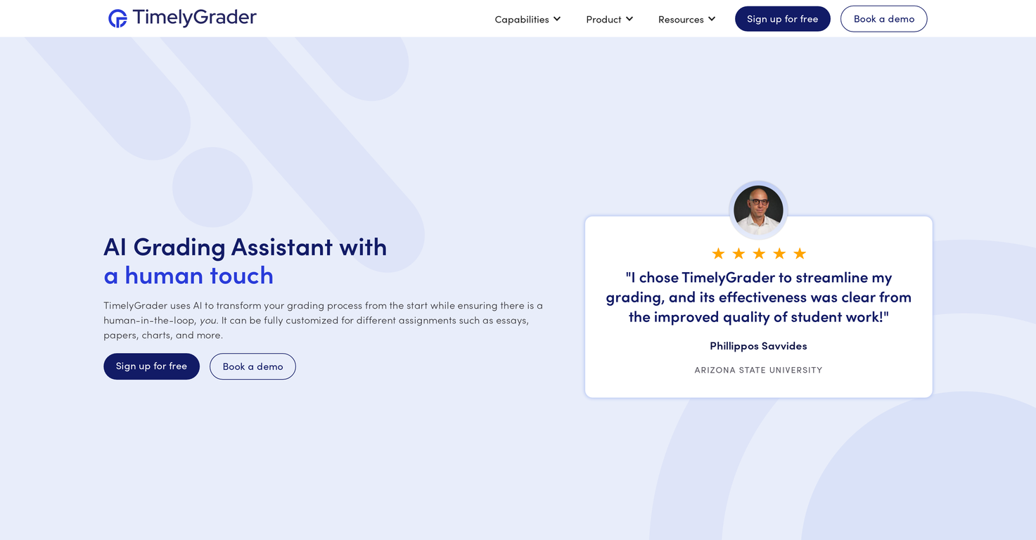 TimelyGrader | AI-Assisted Grading for Essays & Visua... screenshot