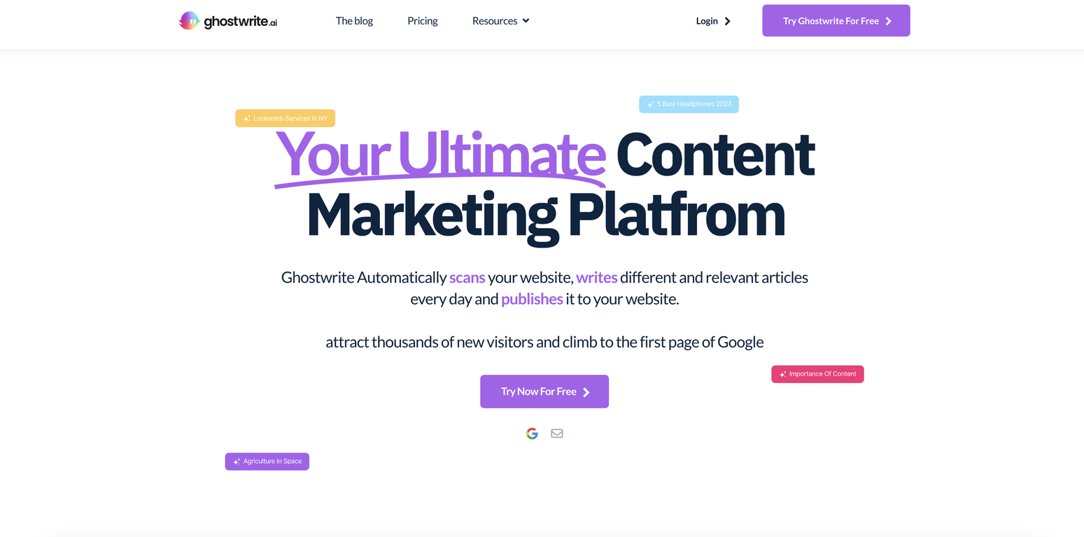 Ghostwrites screenshot