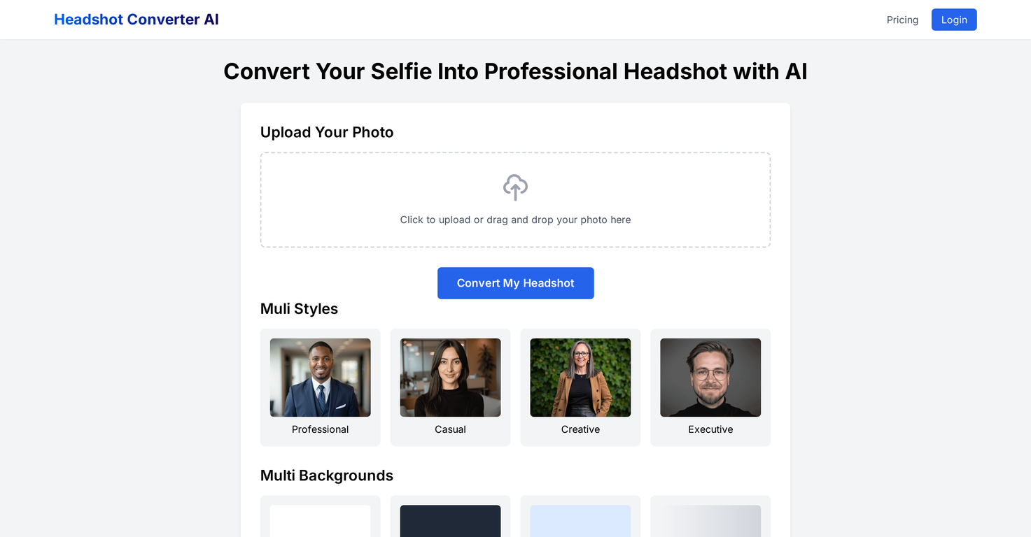 Headshot Converter AI screenshot