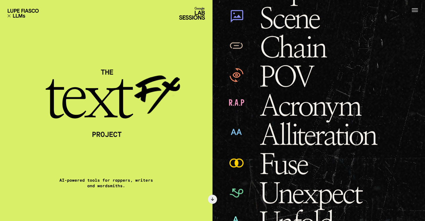 TextFX screenshot