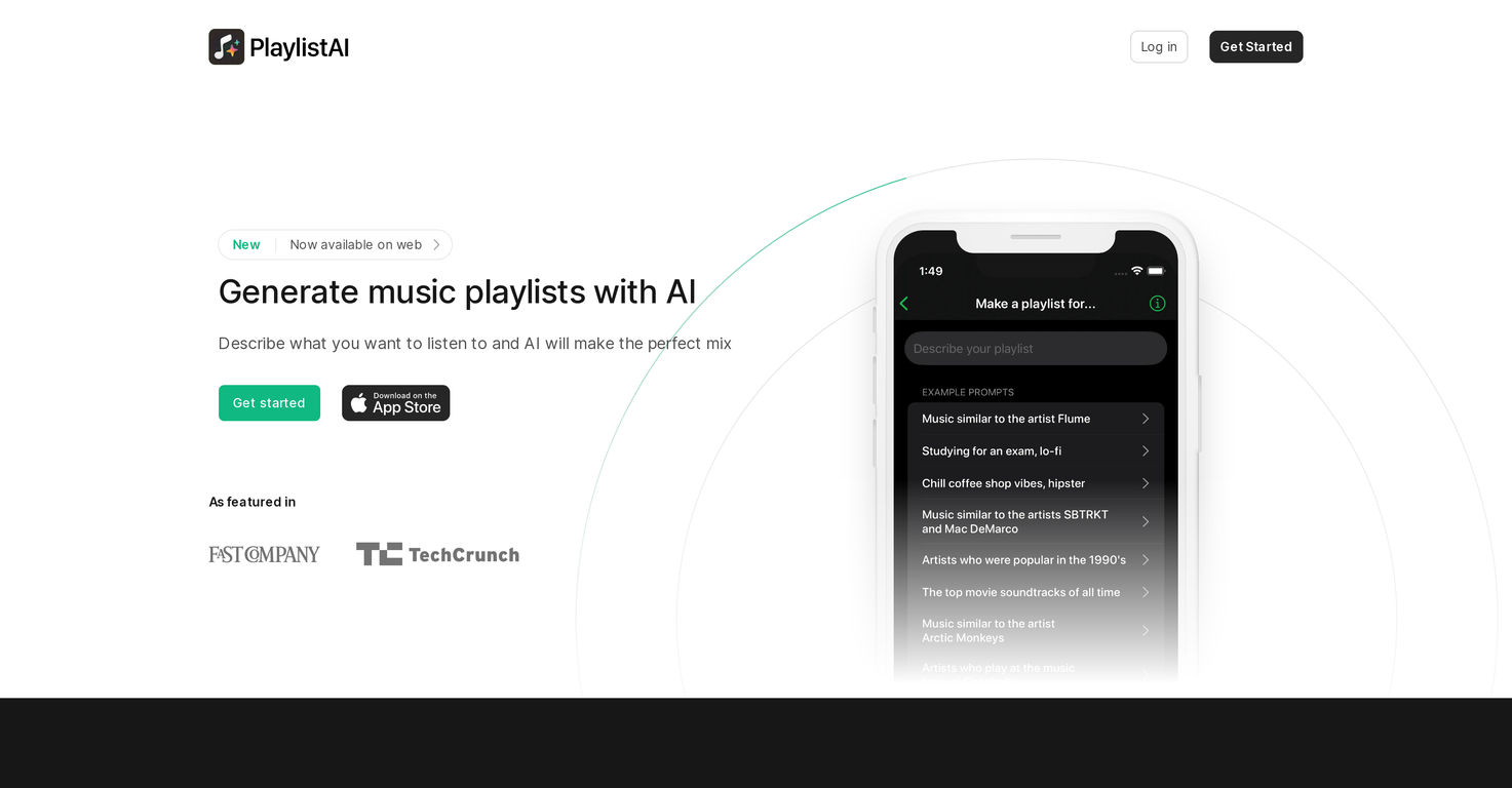 PlaylistAI screenshot
