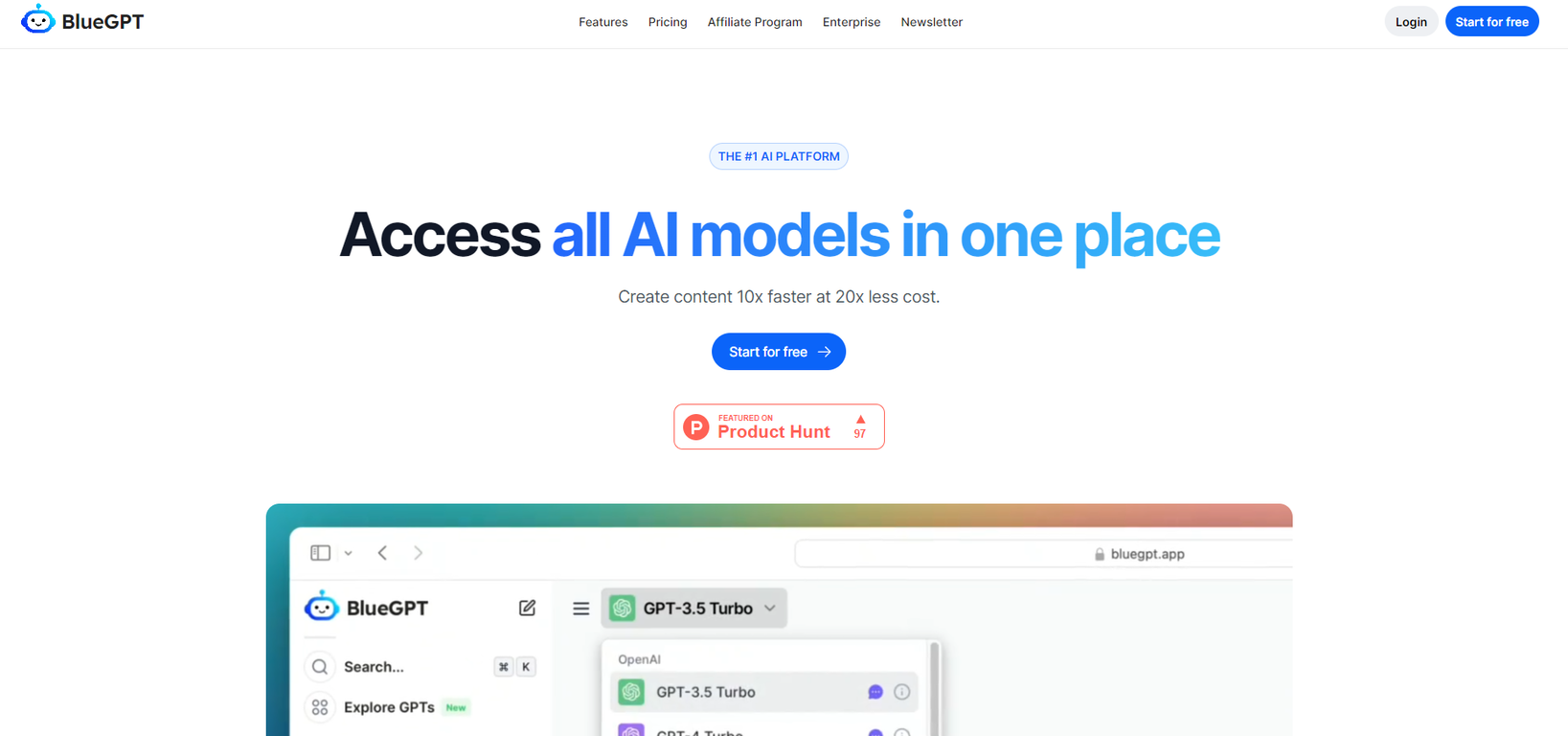 BlueGPT screenshot