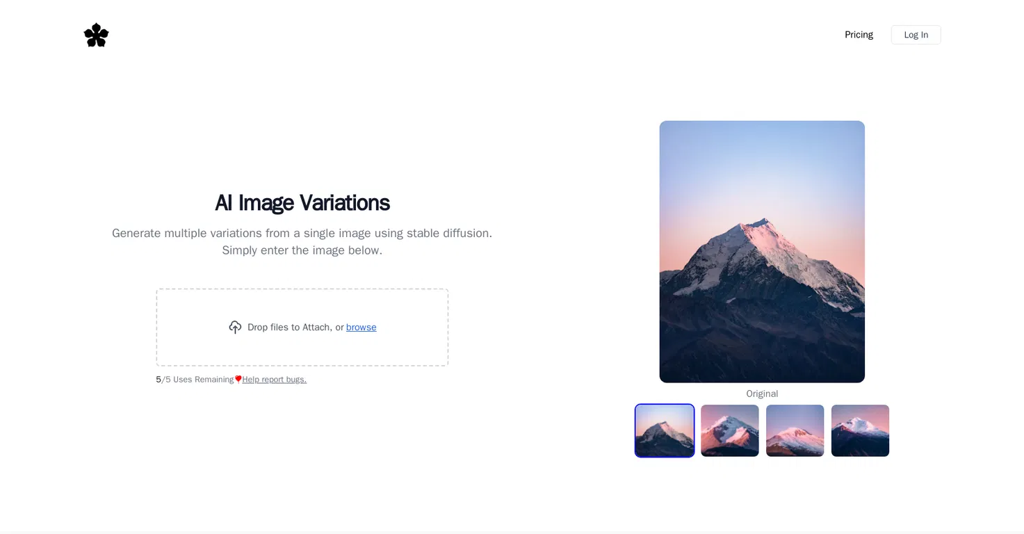 Imagevariations screenshot