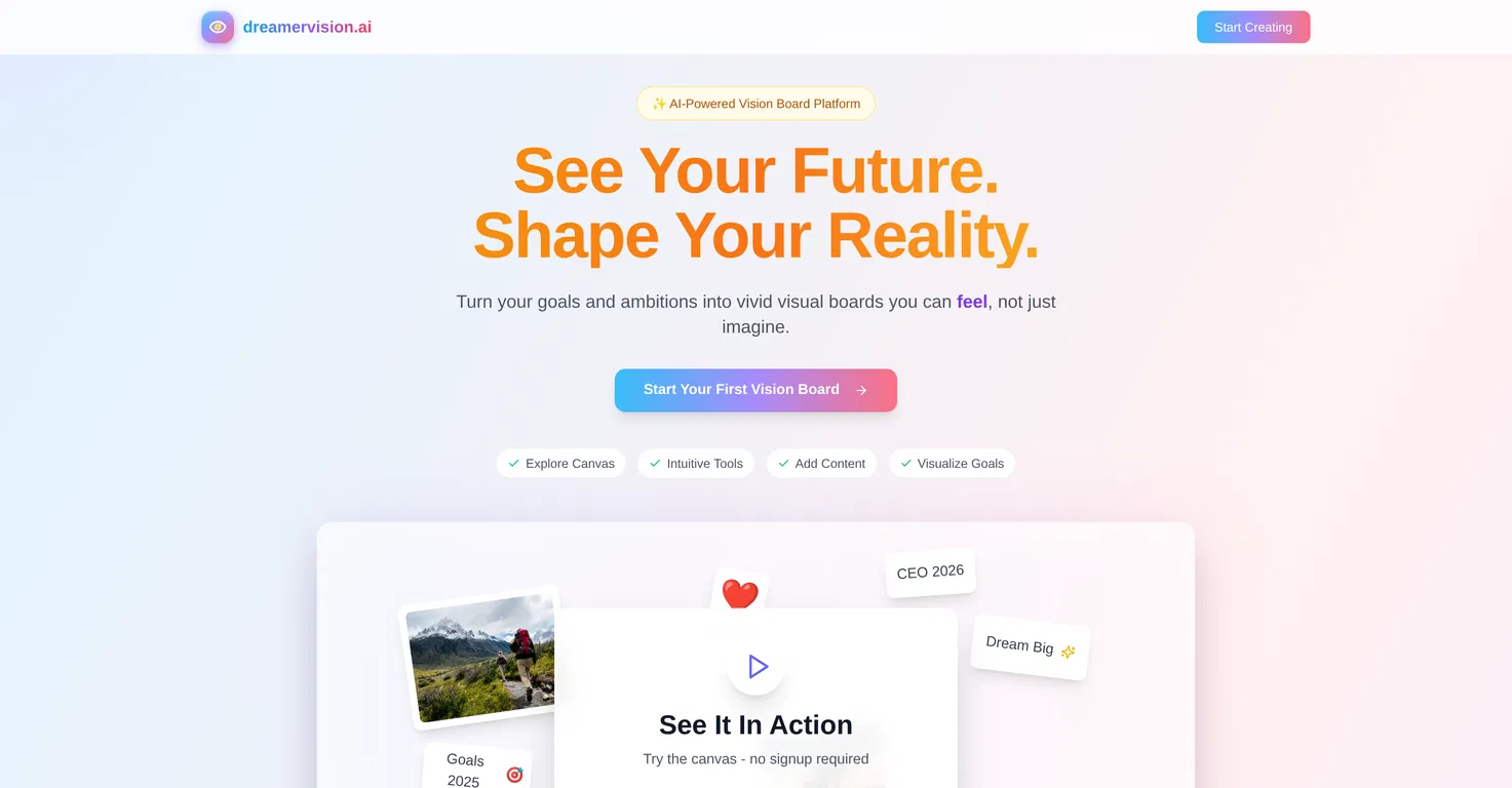 dreamervision.ai screenshot