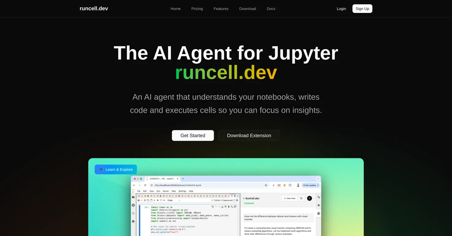 Runcell - Jupyter AI Agent screenshot