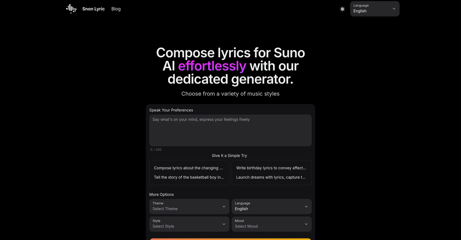 Sono Lyric screenshot