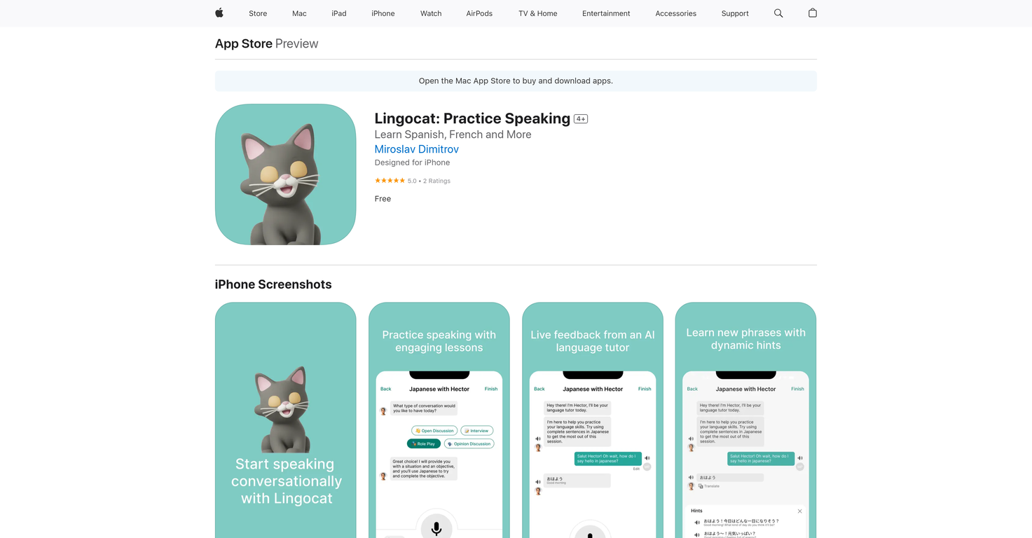 Lingocat: Practice Speaking screenshot