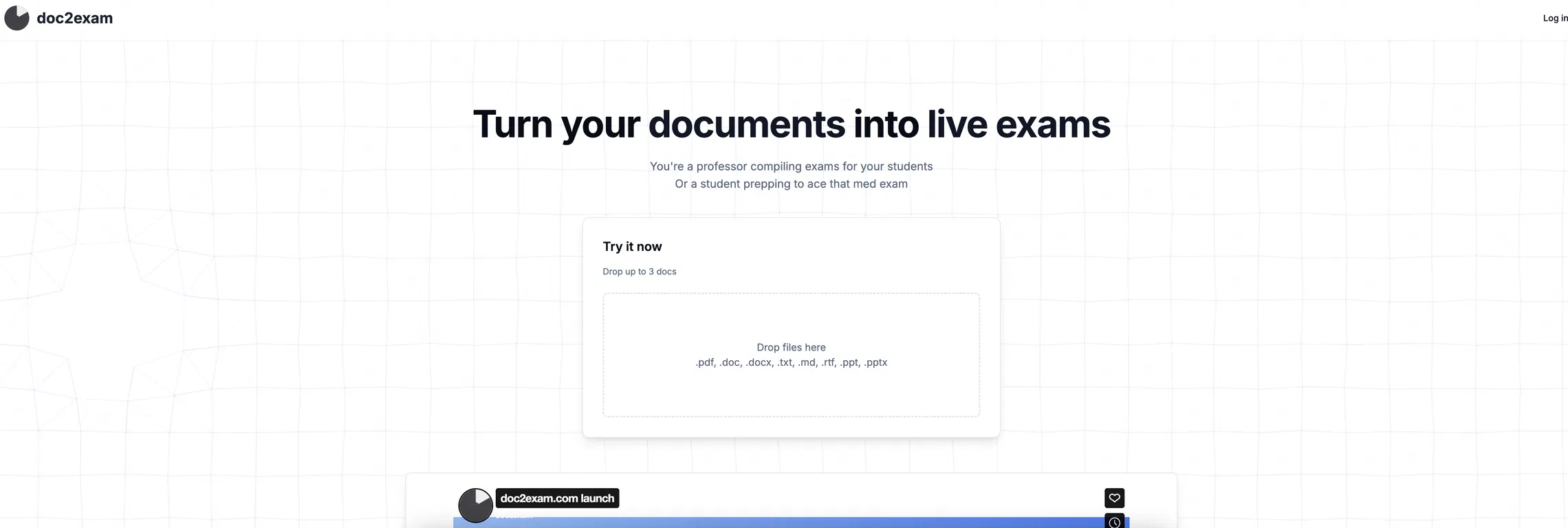 Doc2Exam screenshot