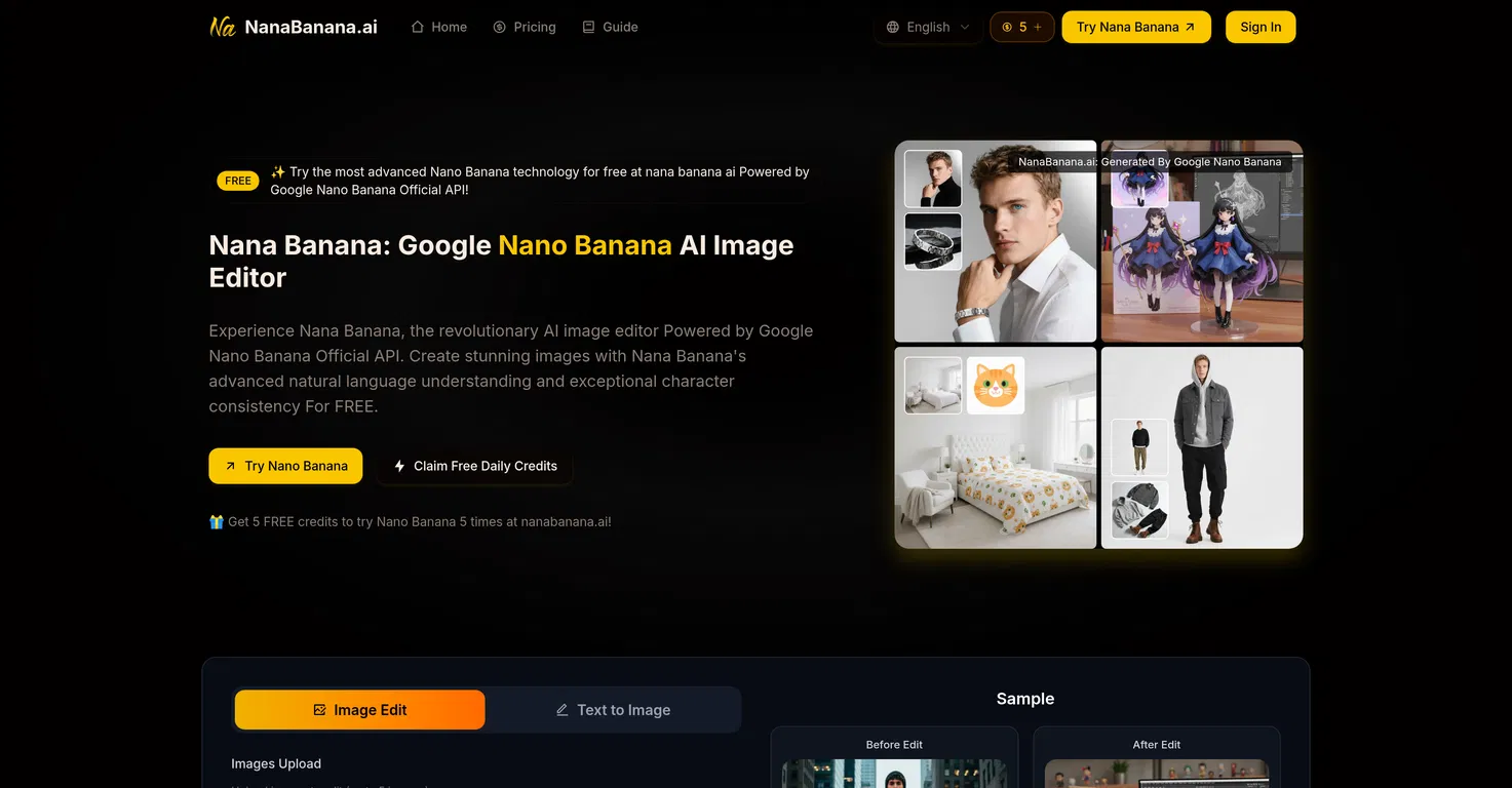 NanaBanana.ai screenshot