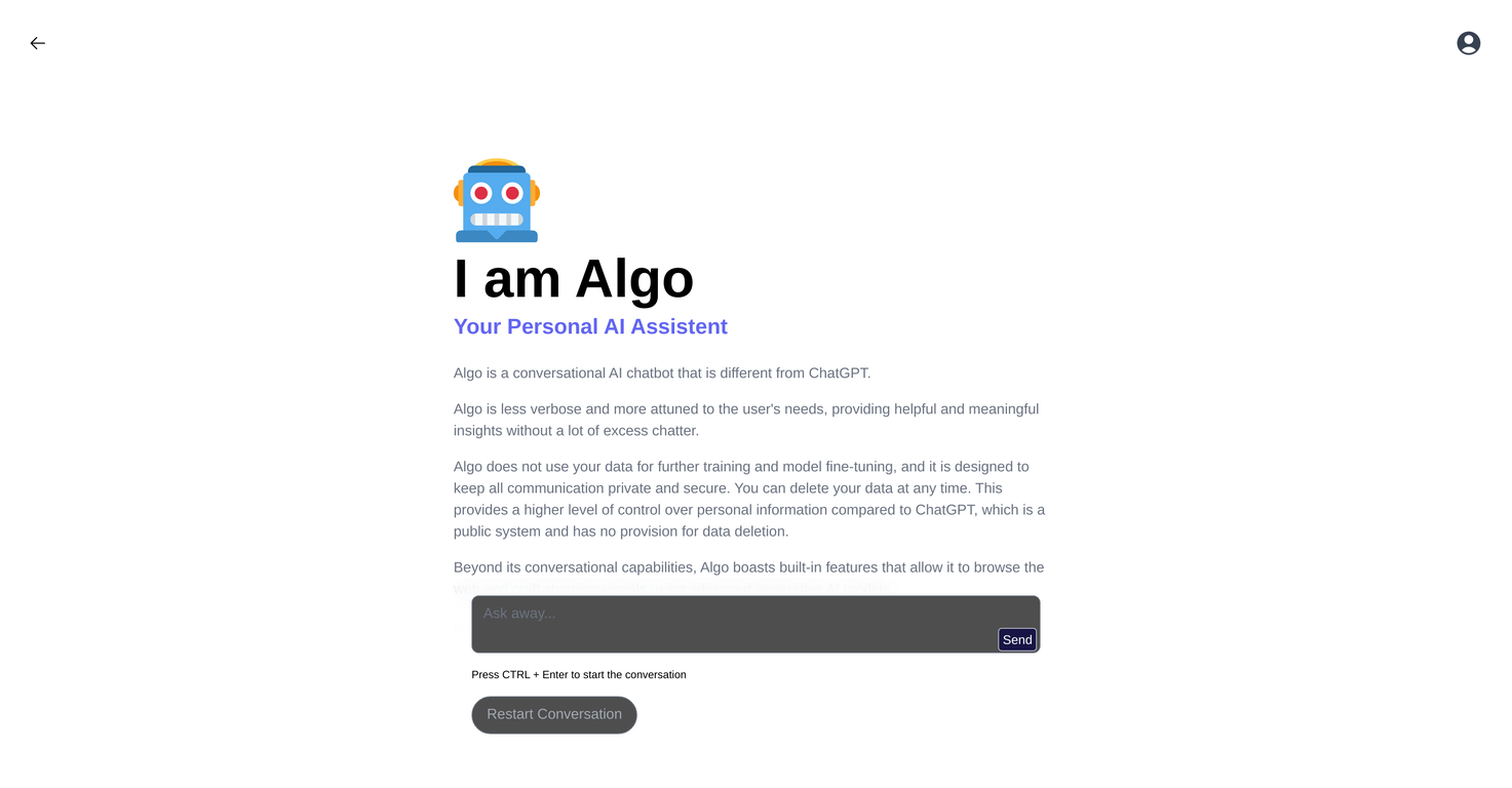 Algo screenshot