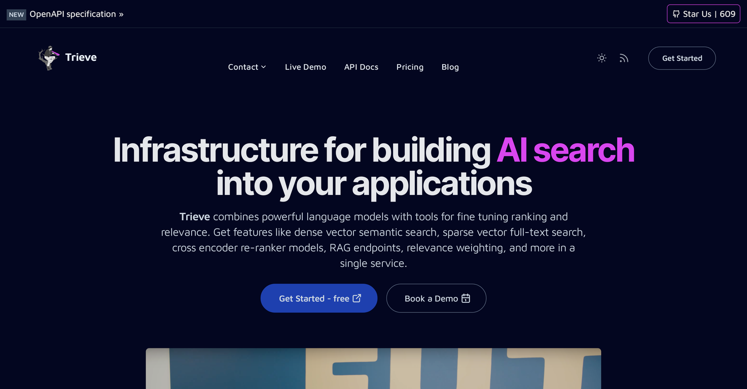 Trieve screenshot