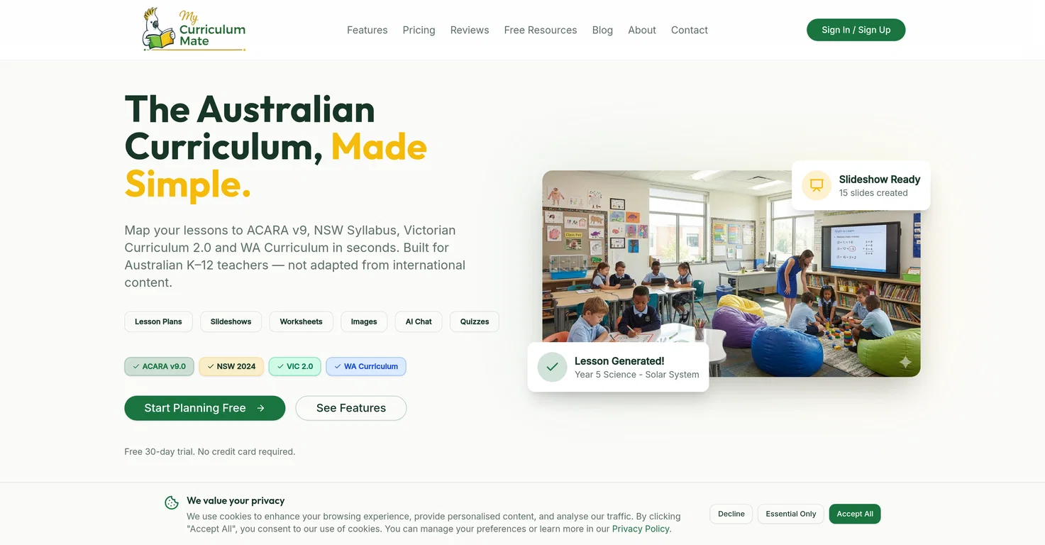 My Curriculum Mate Australia screenshot